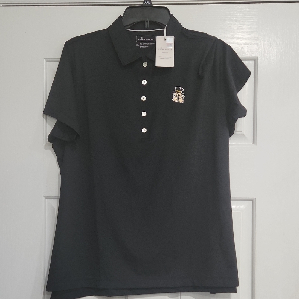 NWT Wake Forest Peter Milar Polo Shirt Size XLarge